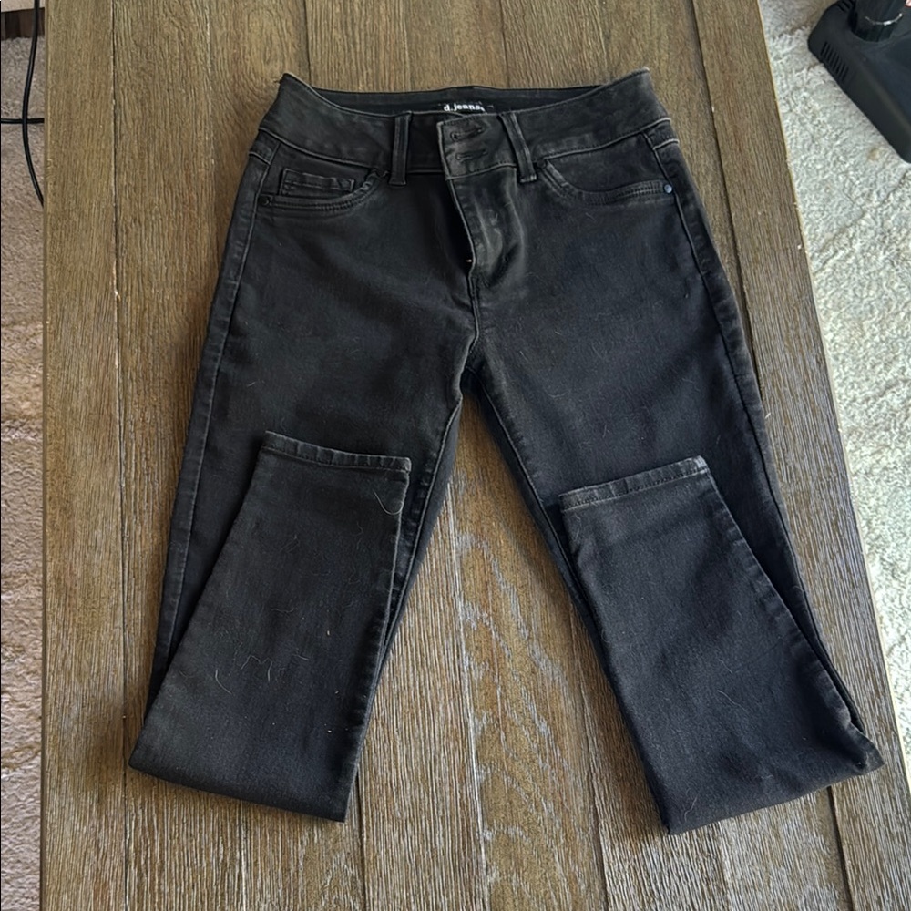 d. jeans Black Skinny Jeans Distressed Cropped